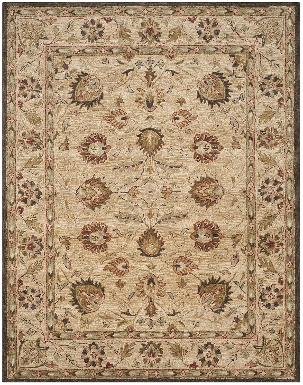 Antiquity AT812 Hand Tufted Indoor Area Rug - Beige/Beige - 6'x9' - Safavieh