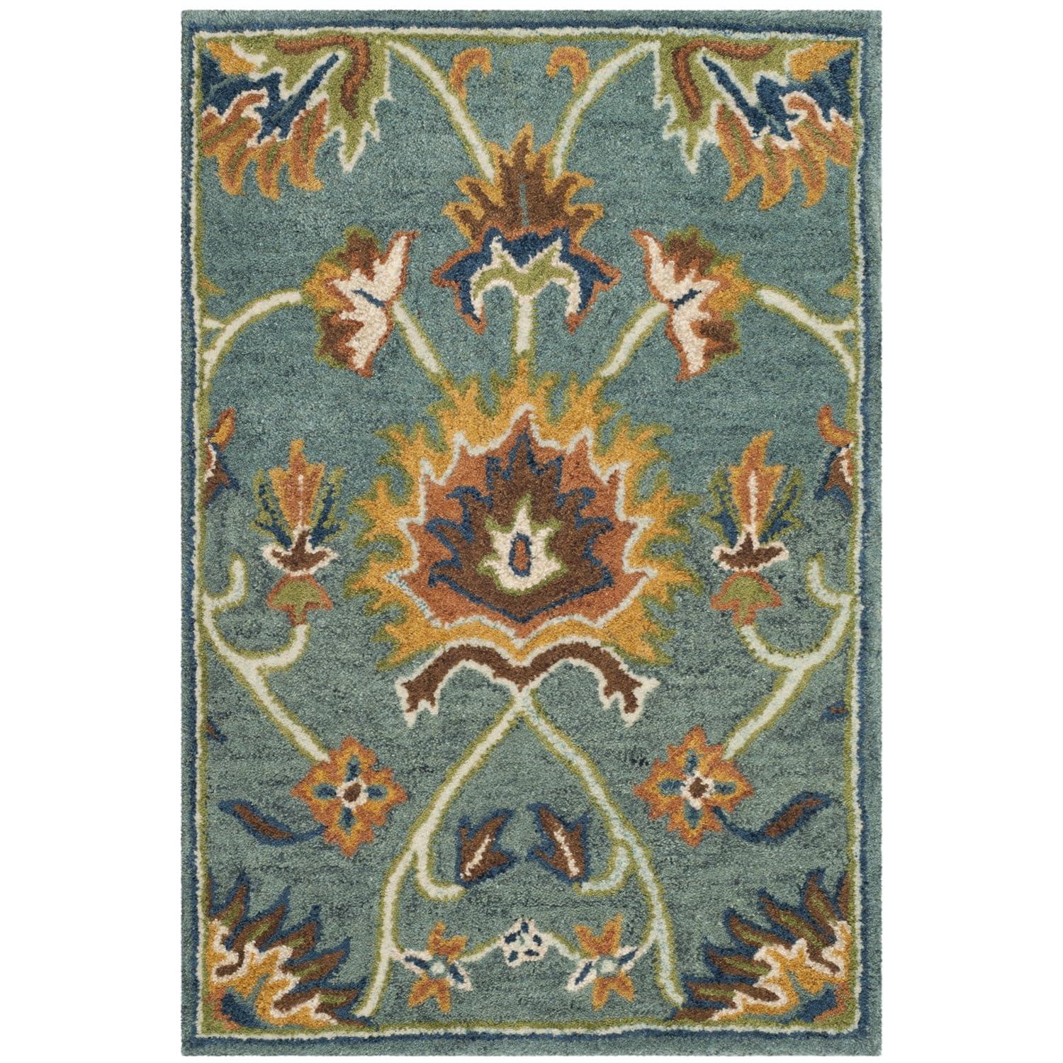 SAFAVIEH Heritage Alfombra de Lana Oriental Odran, Azul Claro, 10' x 14'