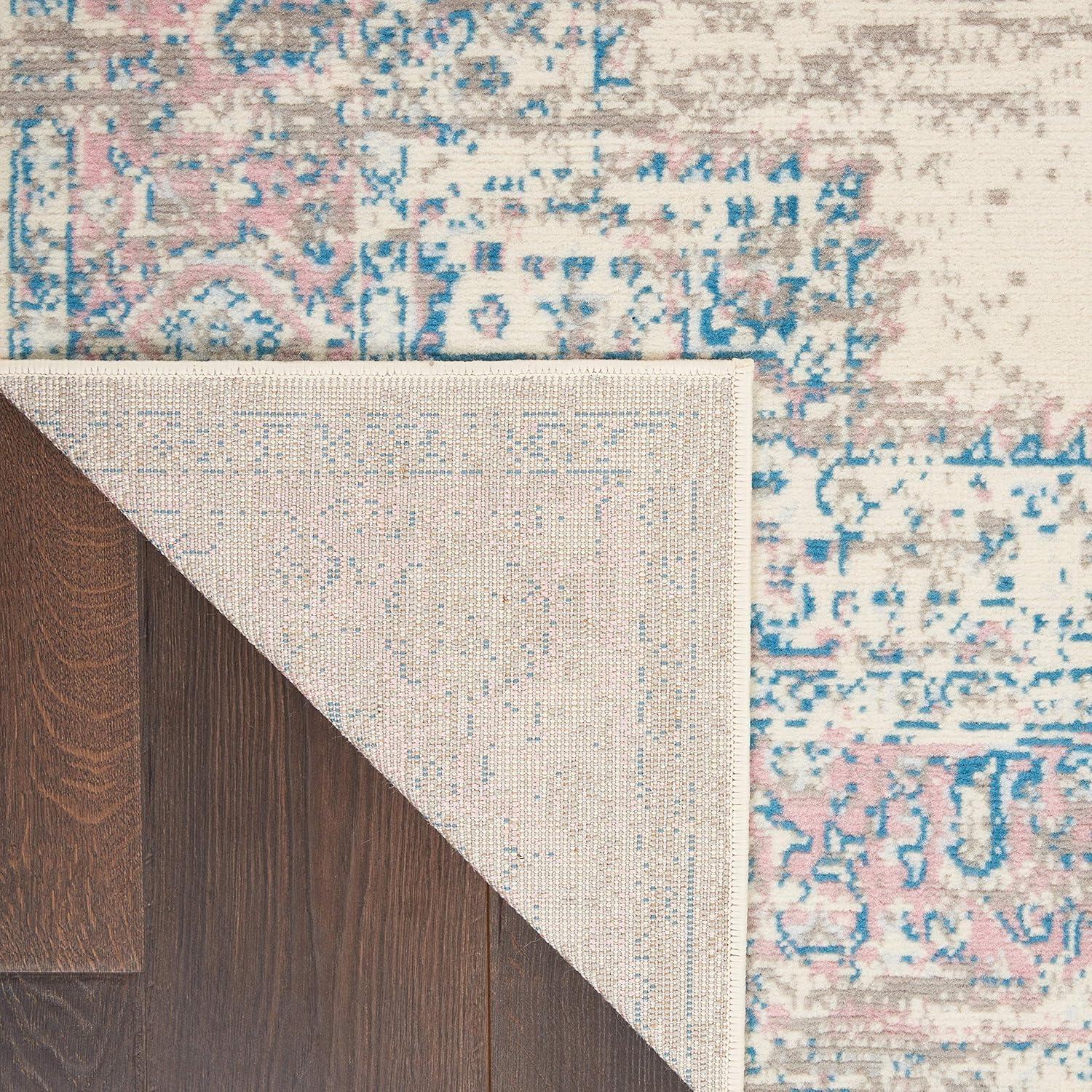 Nourison Grafix GRF14 Ivory/Pink Indoor Area Rug 6' x 9'