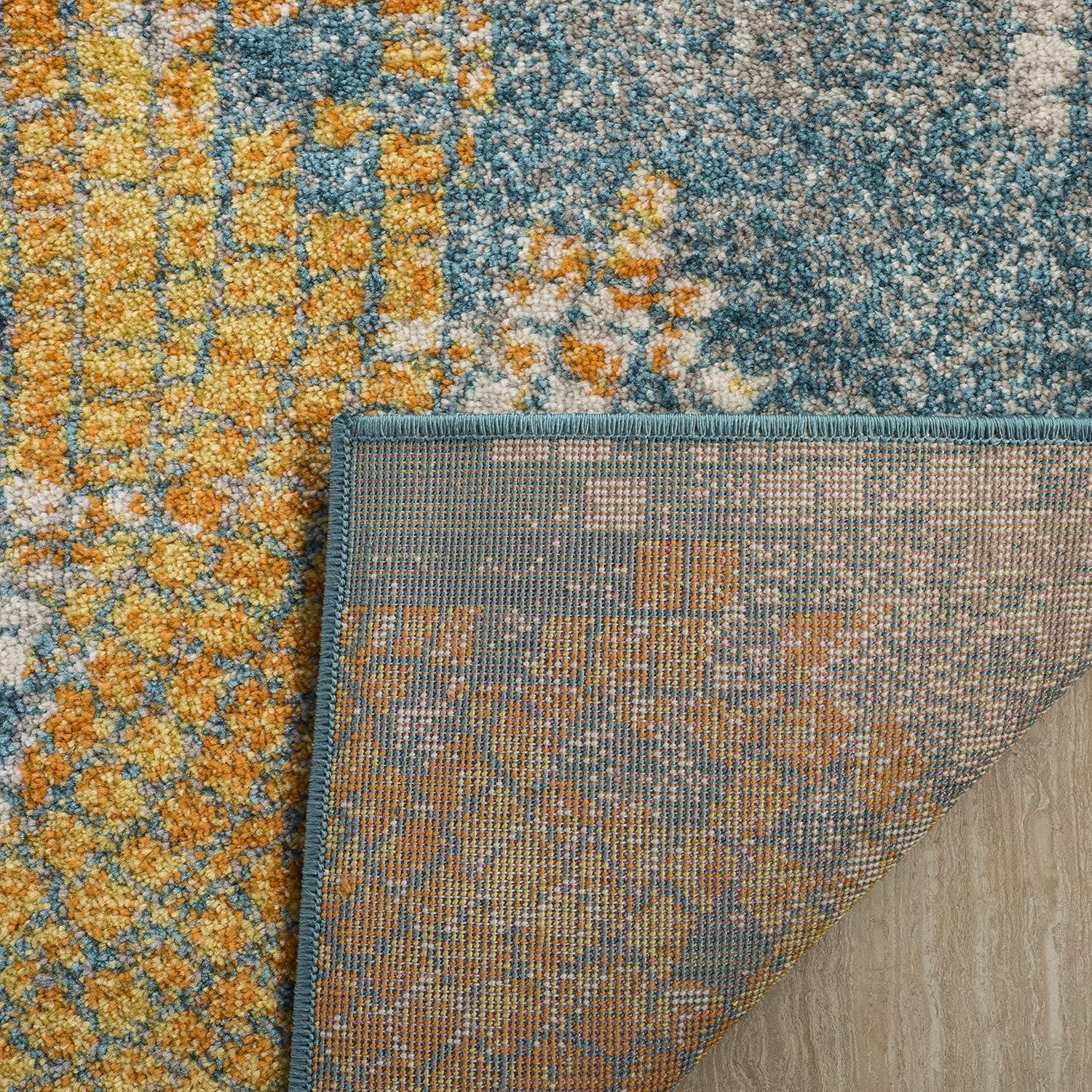 Madison MAD201 Power Loomed Indoor Area Rug - Blue/Multi - 5'1"x7'6" - Safavieh.