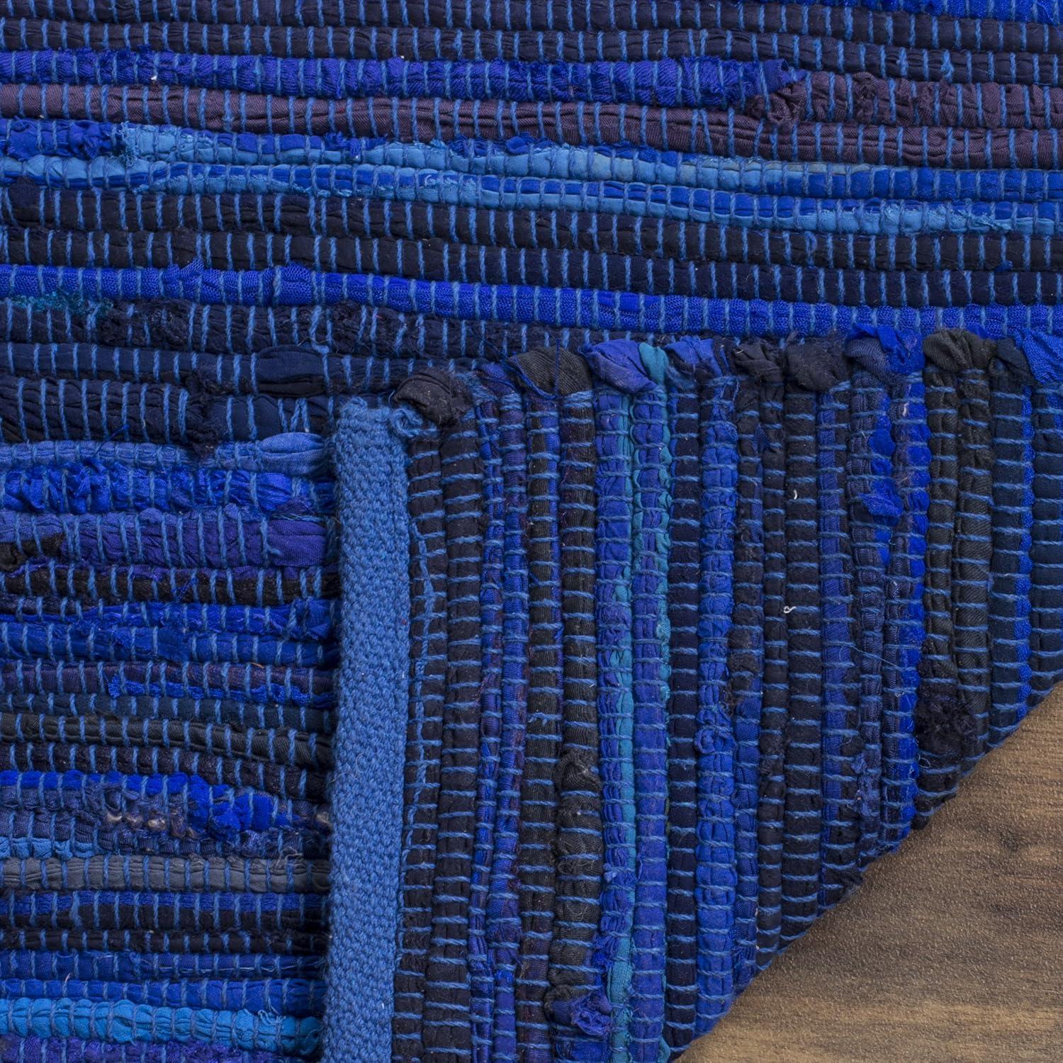 Rag Rug RAR130 Hand Woven Indoor Accent Rug - Blue/Multi - 2'x3' - Safavieh.
