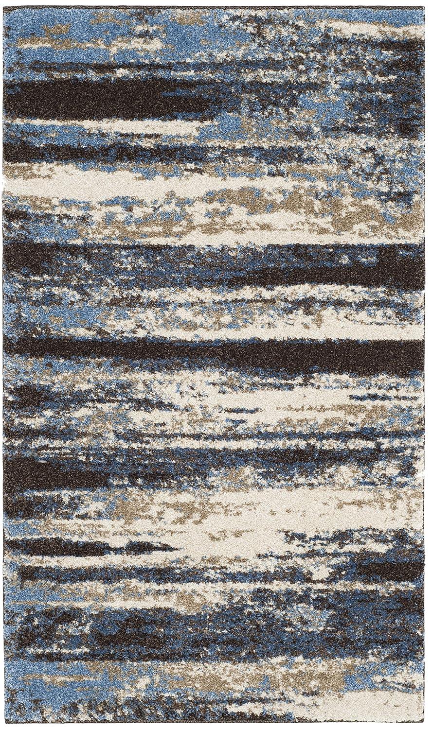 Retro RET2138 Power Loomed Indoor Accent Rug - Cream/Blue - 3'x5' - Safavieh.
