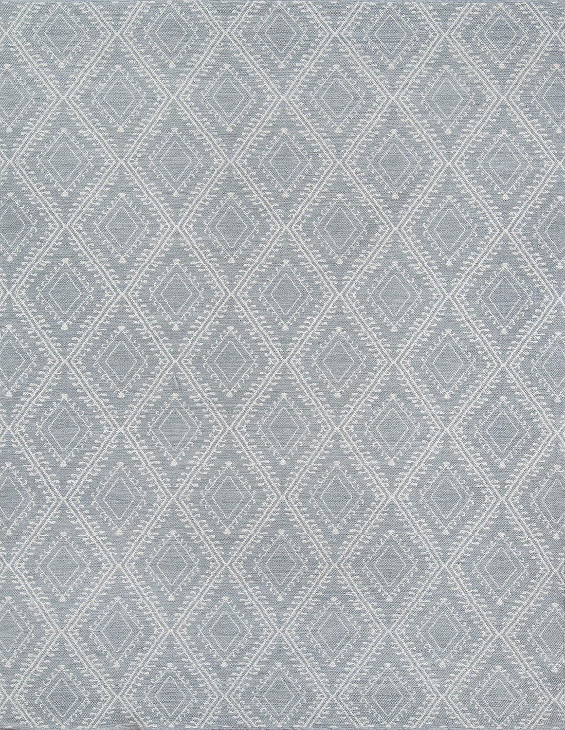 Easton Geometric Handmade Flatweave Gray Indoor / Outdoor Area Rug
