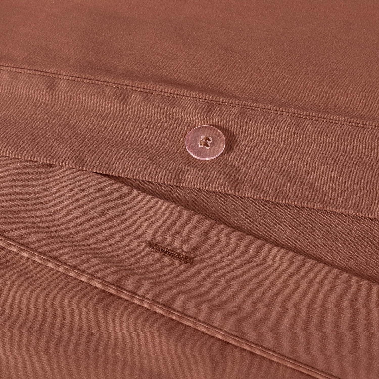 Chezmoi Collection Cotton Twill Solid Duvet Cover Set