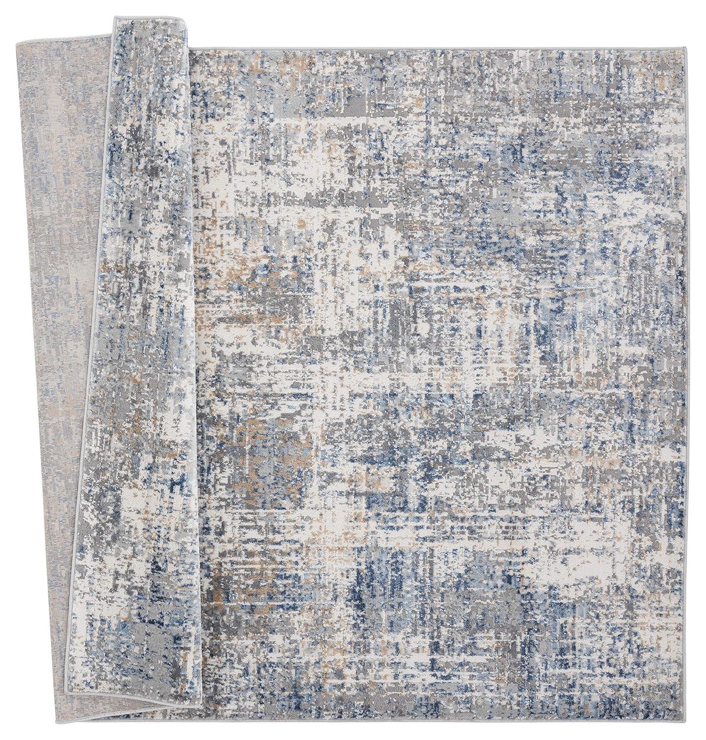 United Weavers Austin Area Rug 4540 20160 Elegance Blue Vintage Scratched 5' 3" x 7' 2" Rectangle