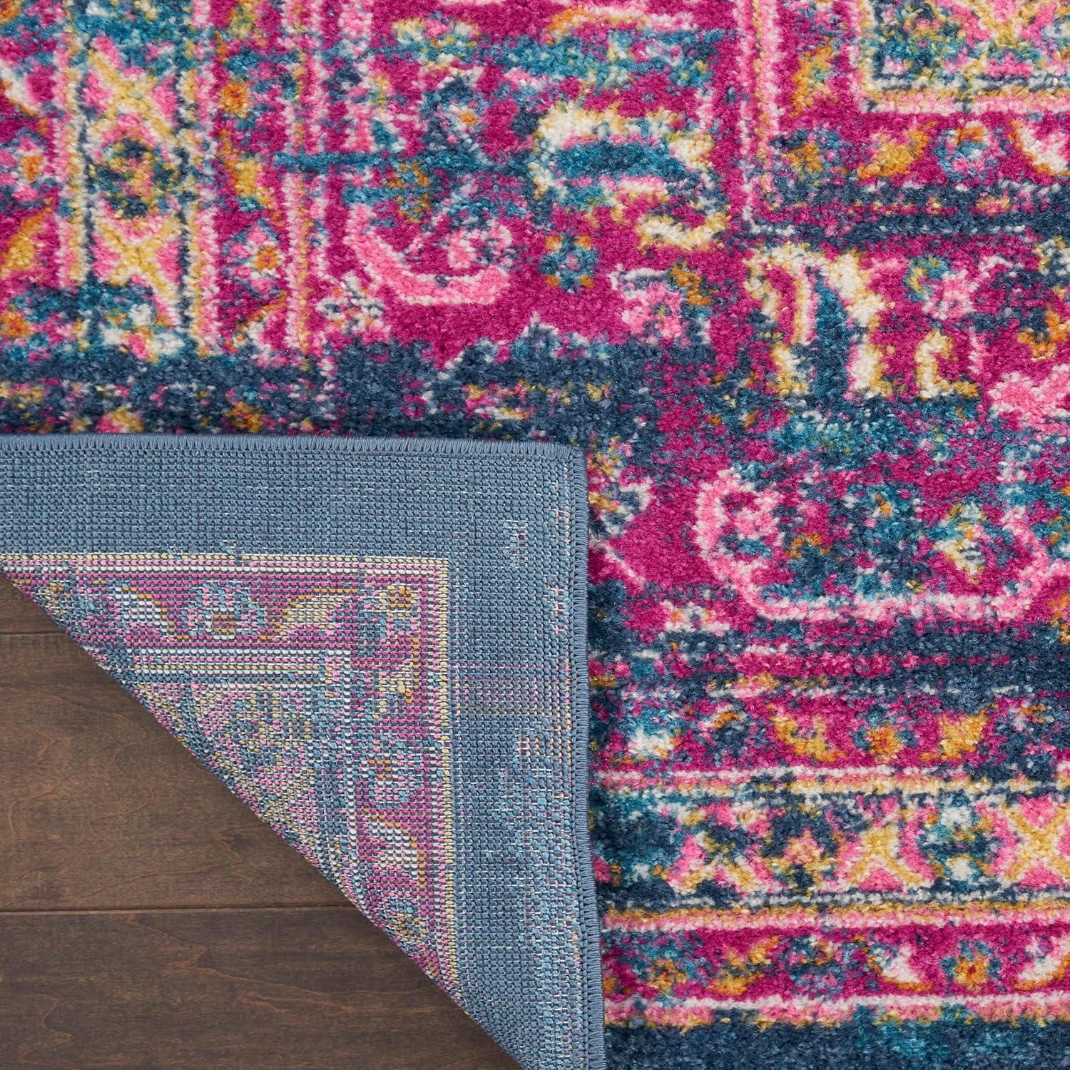 Nourison Passion Medallion Bohemian Indoor Rug Blue 6'7" x 9'6"
