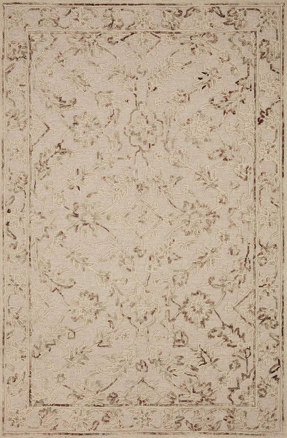 Loloi II Halle HAE-02 Floral Natural / Sage Area Rug 9'-3" x 13'
