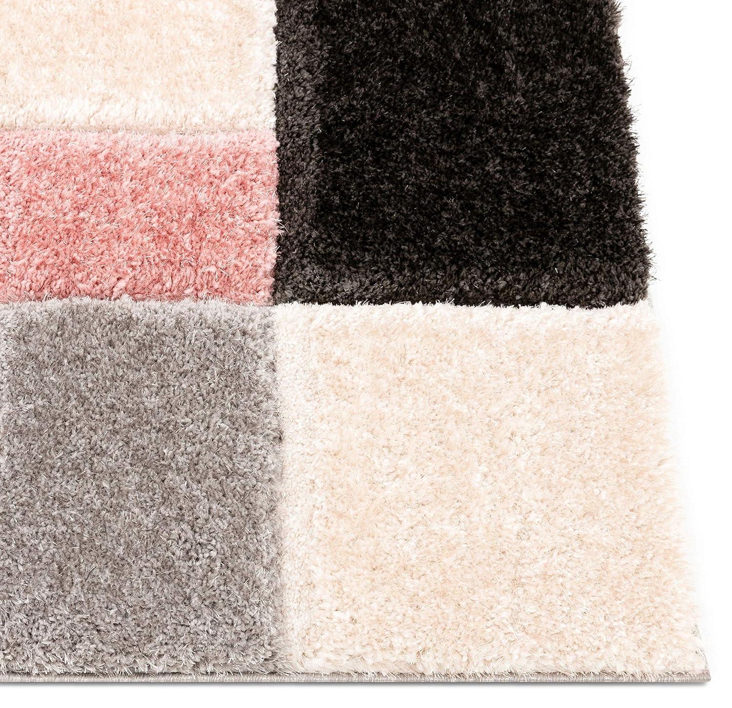 Cobina Escondido Yellow Modern Geometric 3D Textured Shag Rug