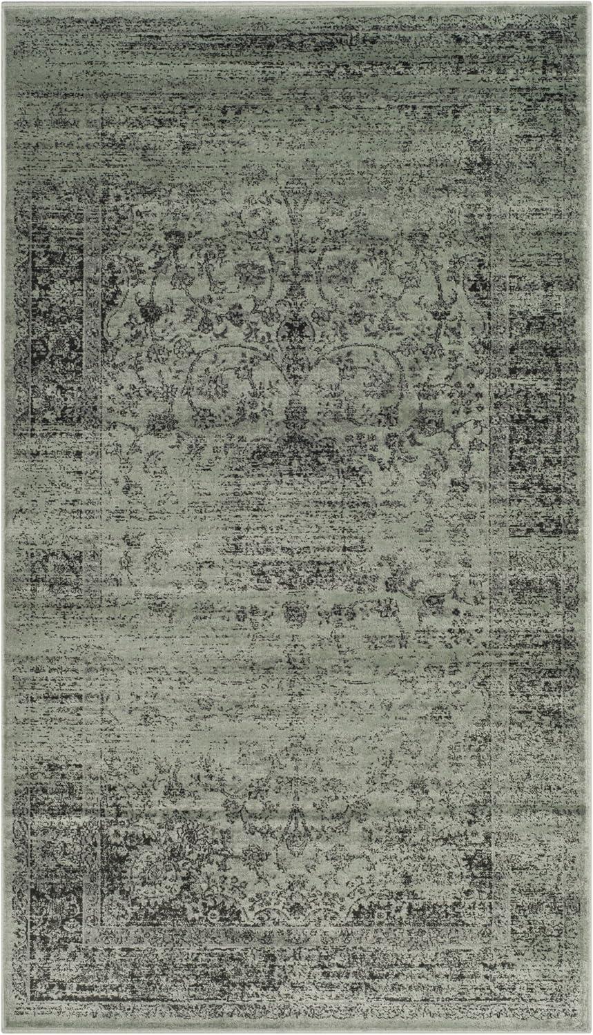 SAFAVIEH Vintage Hartley Traditional Area Rug, Spruce/Ivory, 10' x 14'