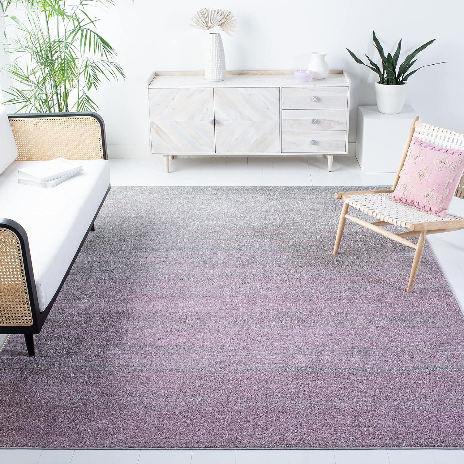 Adirondack ADR113 Machine Made Indoor Area Rug - Purple/Green - 6'-7"x6'-7" - Safavieh