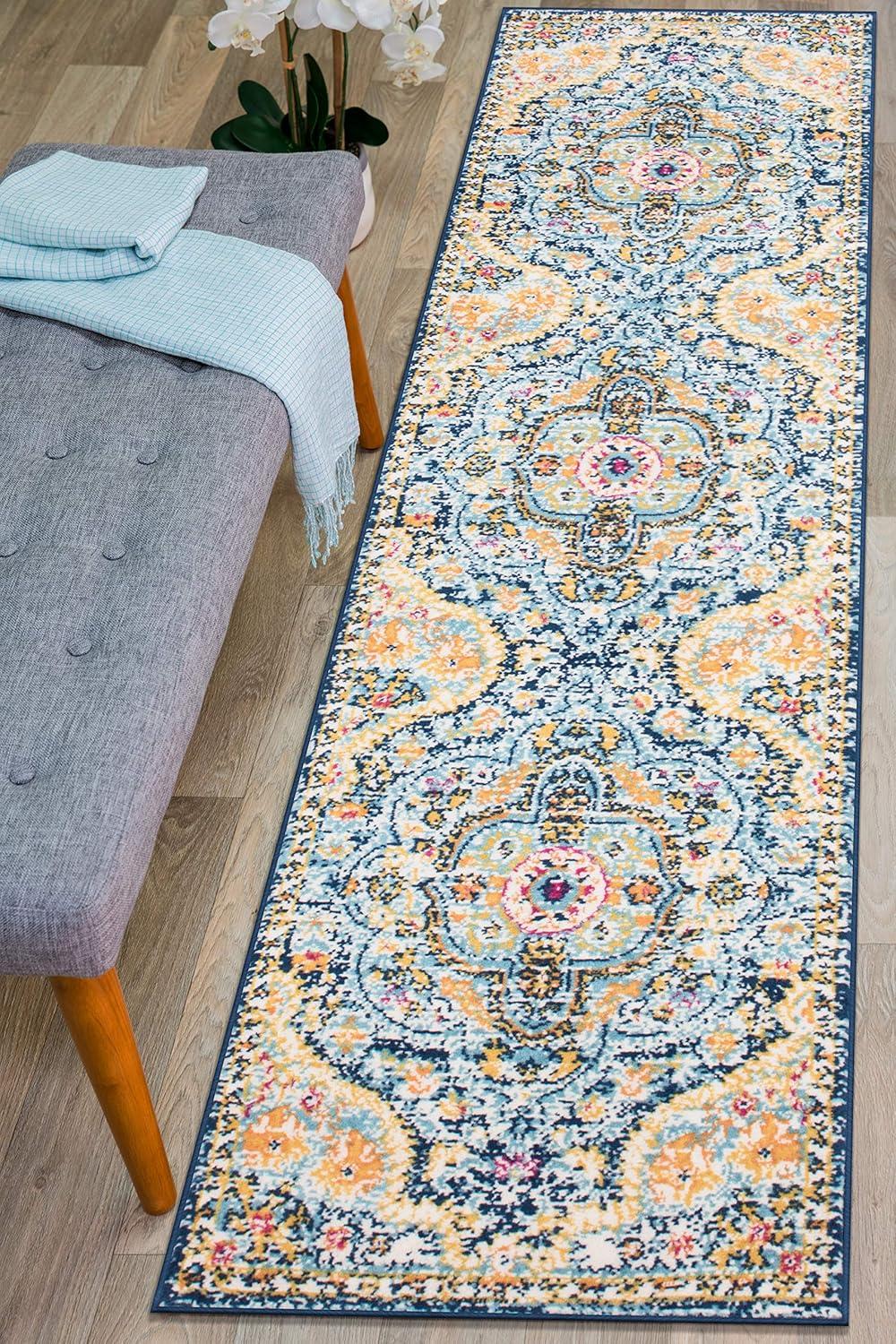 World Rug Gallery Distressed Vintage Bohemian Area Rug