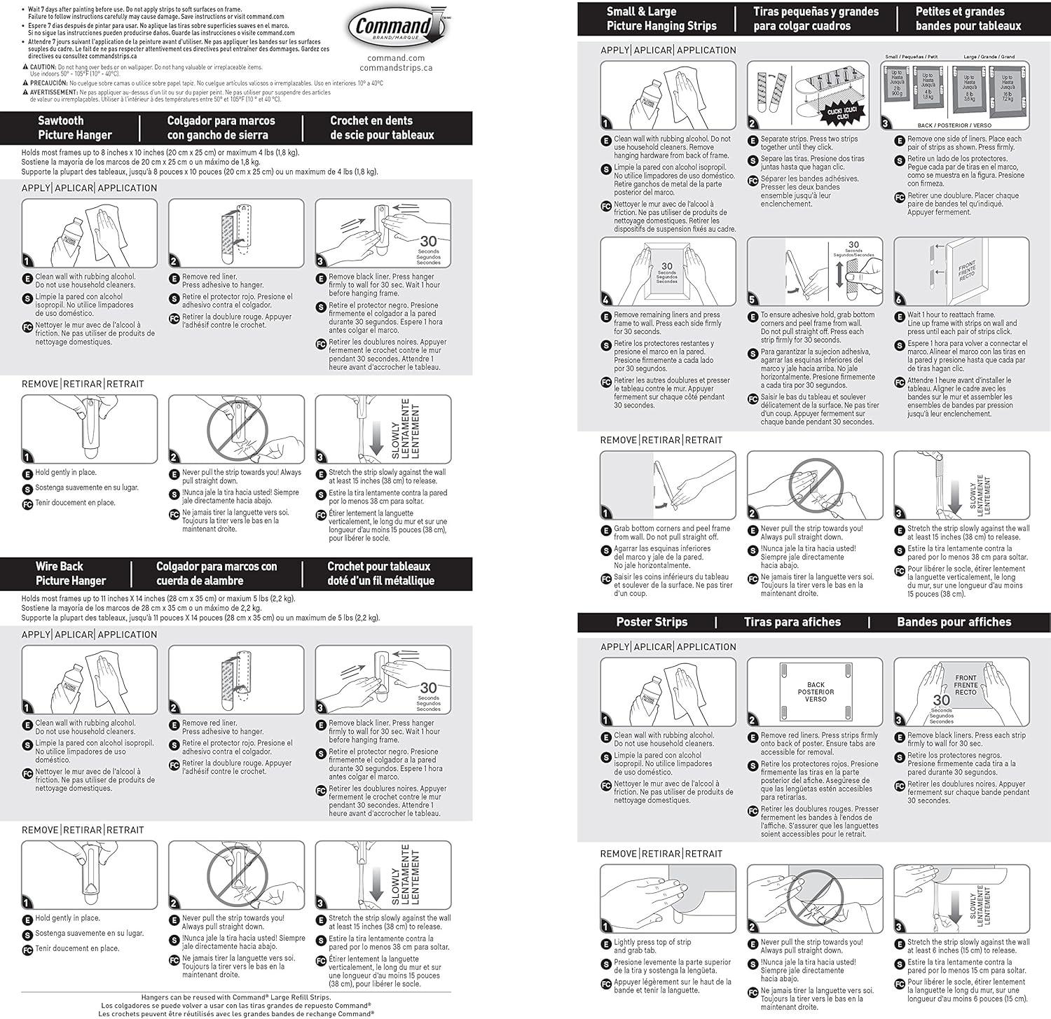 Command Picture Hanging Kit, Various Sized Picture Hanging Hooks and Strips to Hang Up to 15 Pictures, Indoor Use, Decorate Damage-Free,White