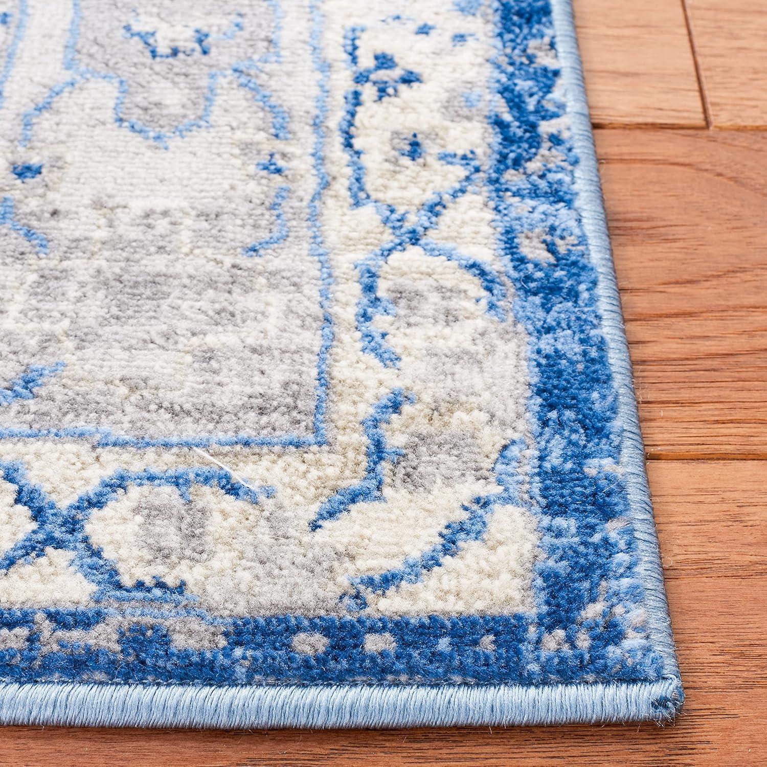 Brentwood BNT852 Power Loomed Indoor Area Rug - Blue/Grey - 9'x12' - Safavieh