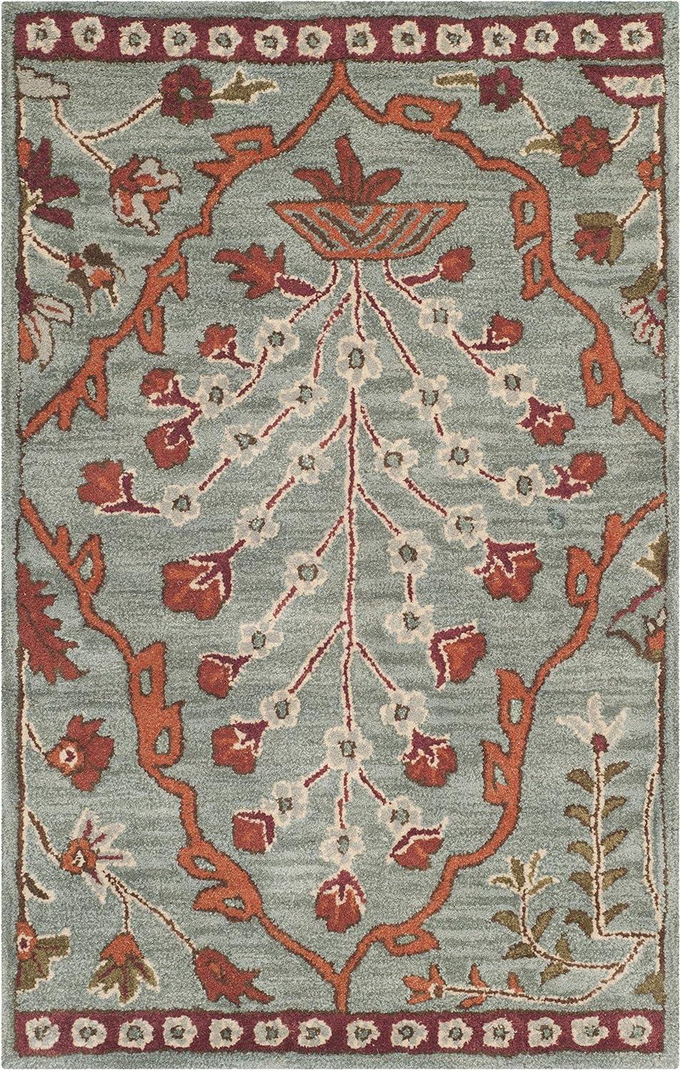 Wyndham WYD206 Power Loomed Area Rug - Blue/Rust - 8'9"x12' - Safavieh.