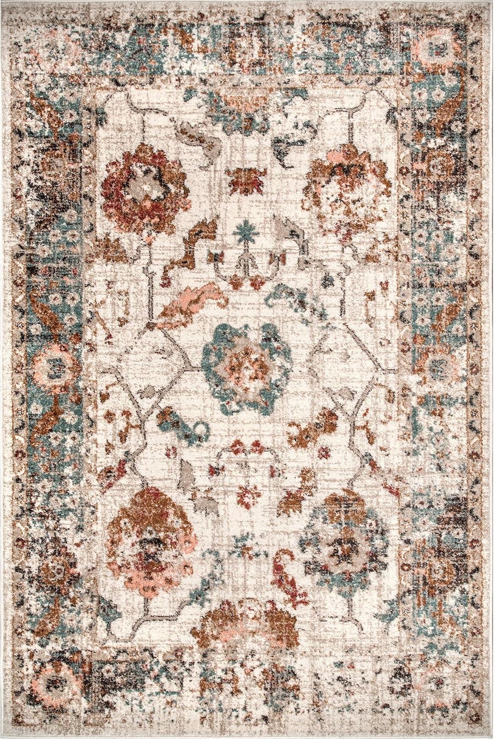 nuLOOM Cecil Vintage Floral Area Rug, 6' 7", Beige