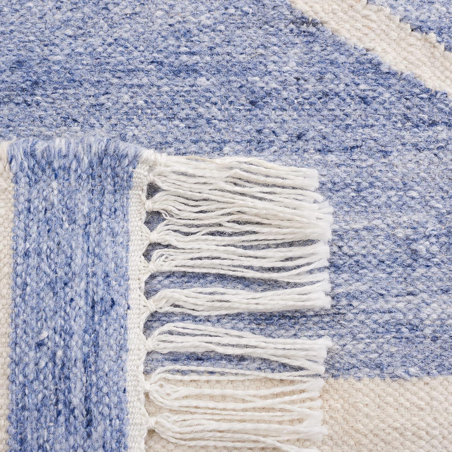 Kilim KLM764 Hand Woven Area Rug - Blue/Ivory - 3'x5' - Safavieh.