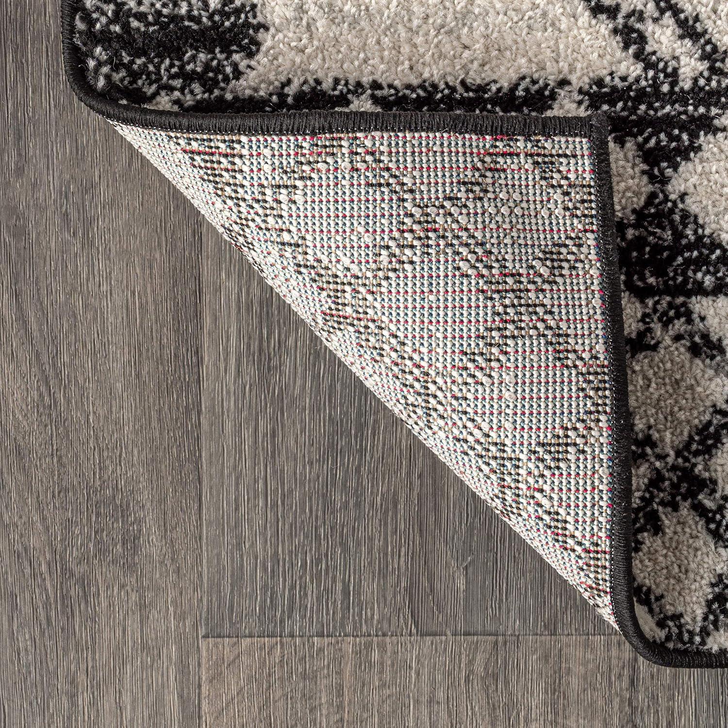 JONATHAN Y Amir Moroccan Beni Souk Cream/Black 8 ft. x 10 ft. Area Rug