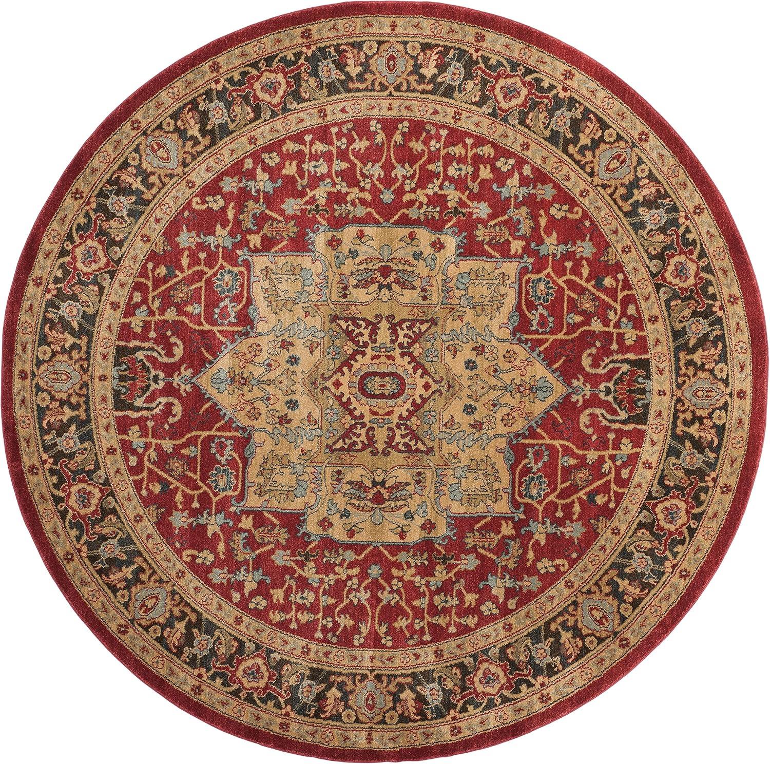 Mahal MAH625 Power Loomed Indoor Area Rug - Natural/Navy - 6'7"x9'2" - Safavieh.