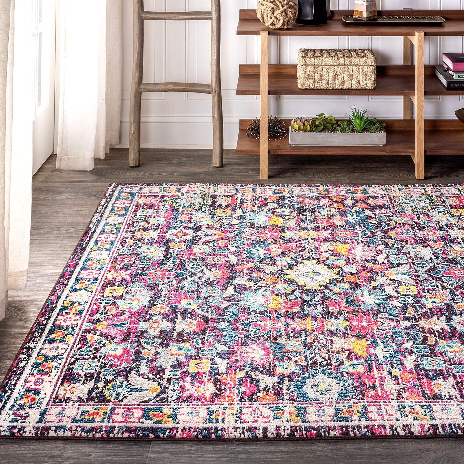 Modern Persian Boho Floral Area Rug - JONATHAN Y