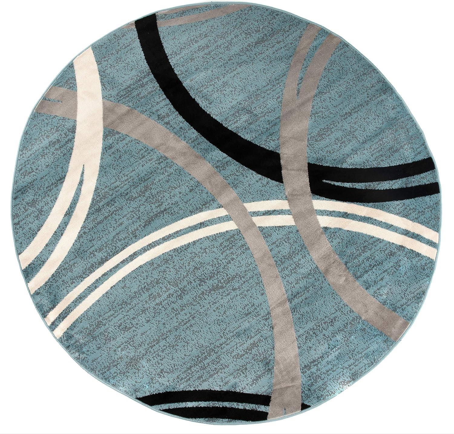 World Rug Gallery Contemporary Abstract Circles Design Area Rug