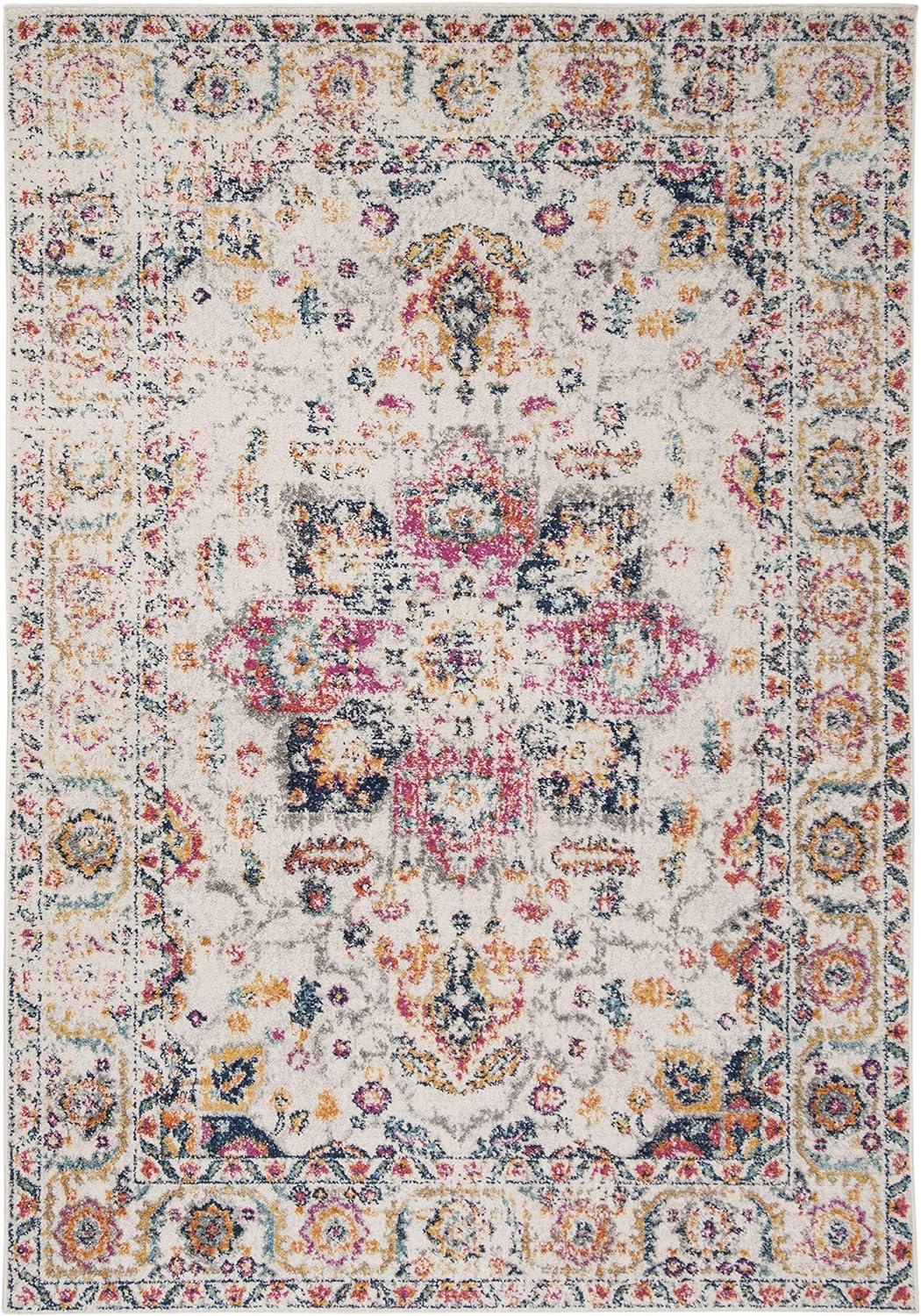 SAFAVIEH Madison Katina Traditional Area Rug, Fuchsia/Ivory, 12' x 15'