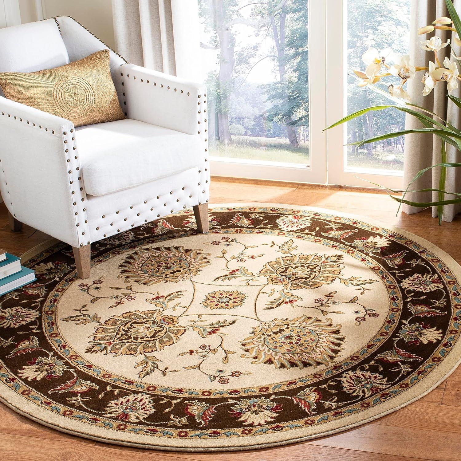 Lyndhurst LNH555 Power Loomed Accent Rug - Ivory/Brown - 3'3"x5'3" - Safavieh