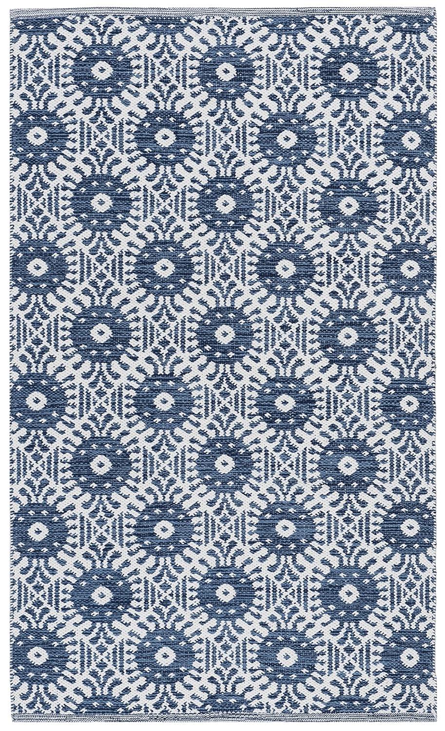 Montauk MTK612 Hand Woven Indoor Accent Rug - Navy/Ivory - 3'x5' - Safavieh
