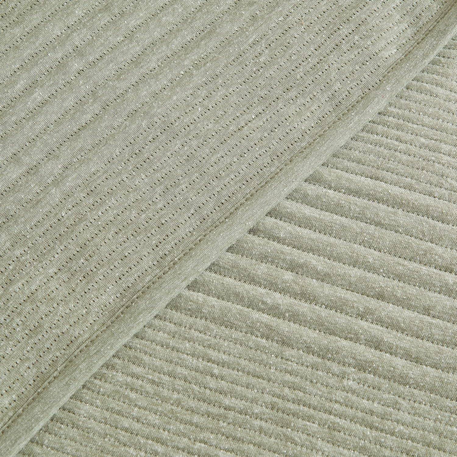 FreshFolds Jersey Cotton Blend Stitched Quilt Set with Shams