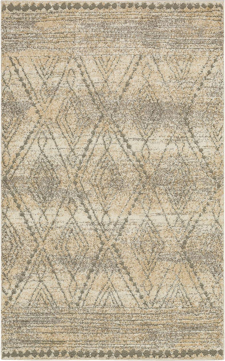 Mohawk Home Vado Geometric Indoor Woven Area Rug, Tan, 3' 4" x 5'