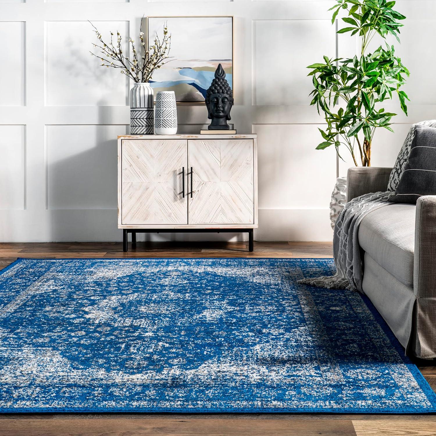 Nuloom Verona Vintage Persian Indoor Area Rug, Runner 2' 6" x 6', Dark Blue