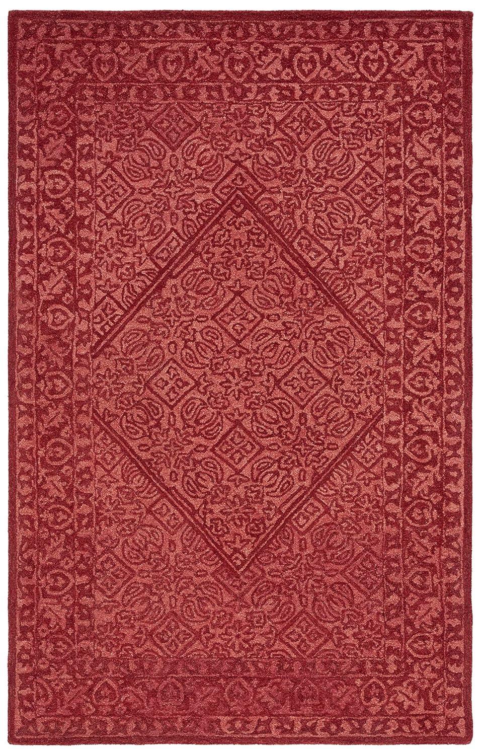 SAFAVIEH Dip Dye Felicia Floral Area Rug, Red, 3' x 5'