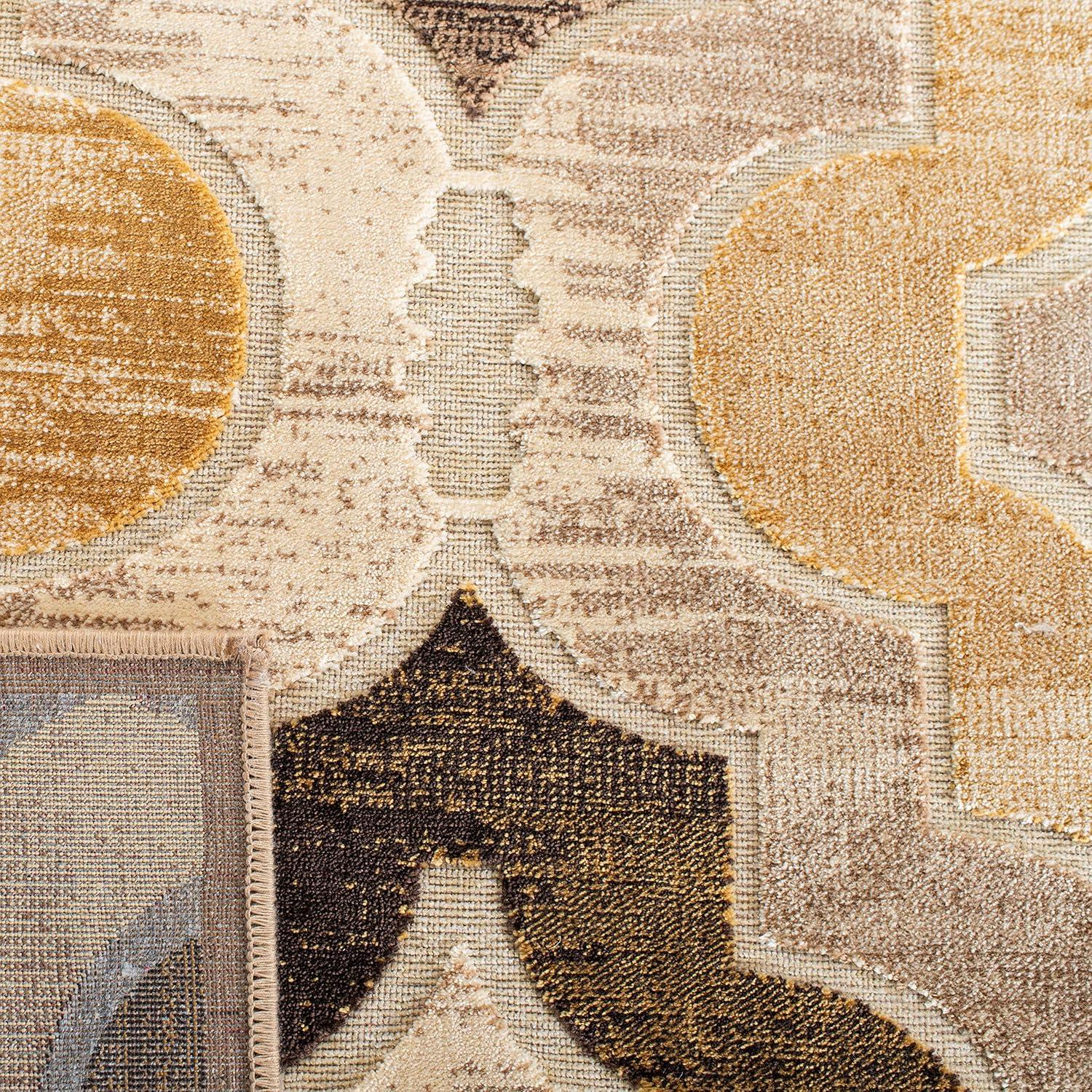 SAFAVIEH Paradise Lakisha Geometric Tessellation Area Rug, Taupe/Multi, 5'3" x 7'6"