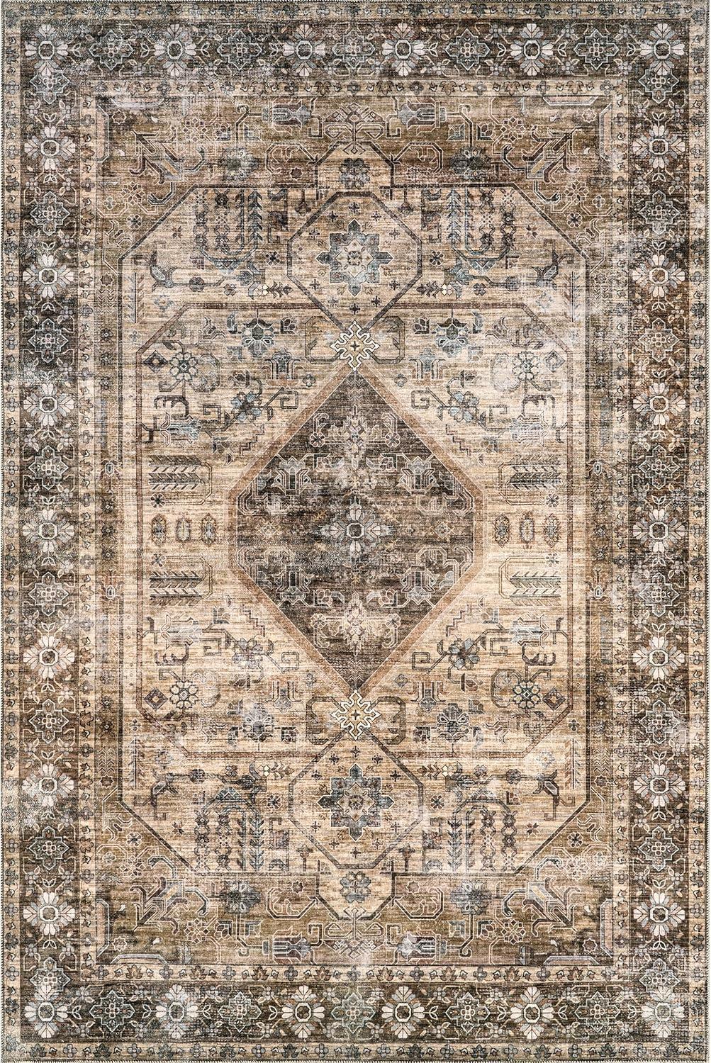 Nuloom Devin Machine Washable Vintage Medallion Indoor Area Rug