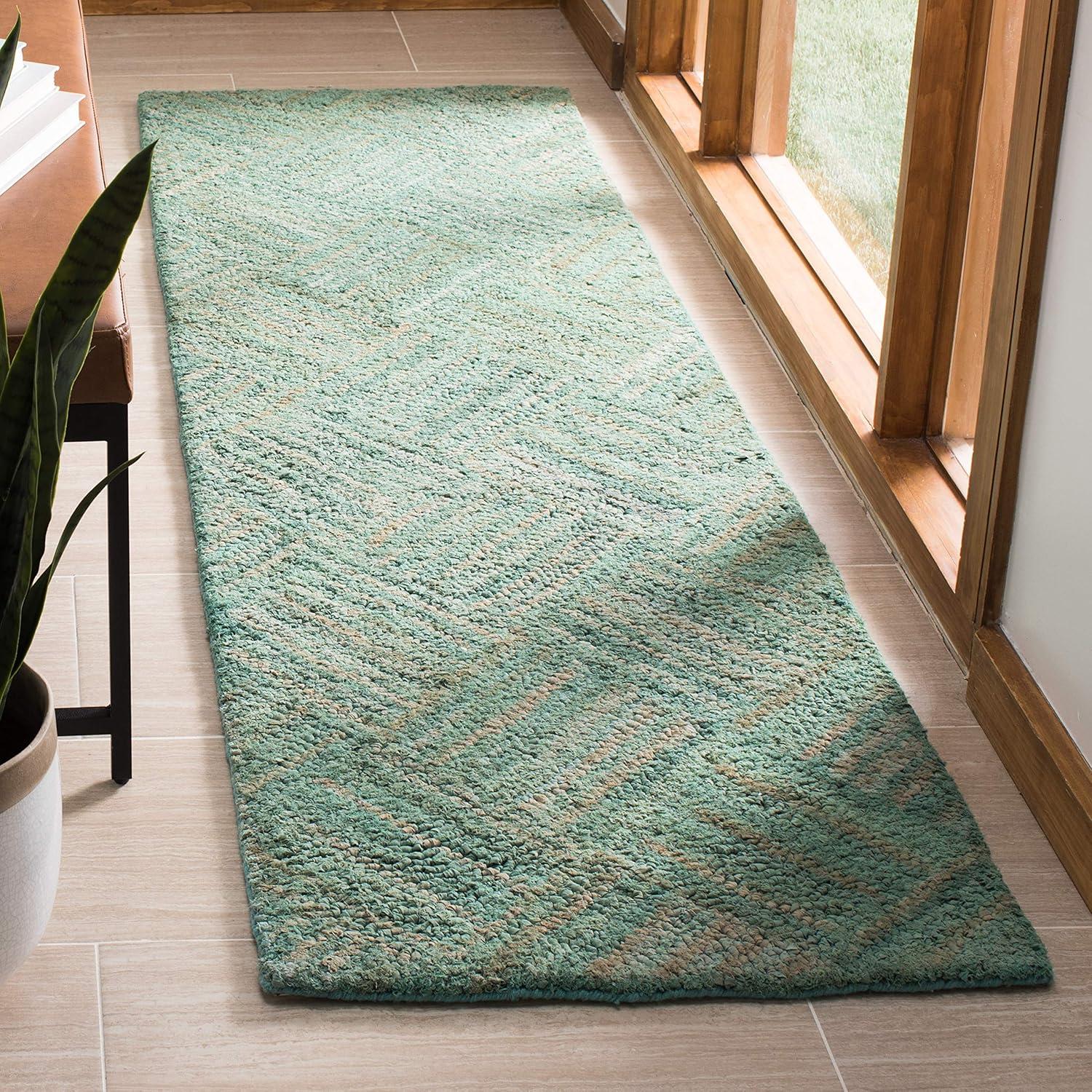 Handmade Nantucket Cotton Accent Rug 2' x 3' - Green & Multi