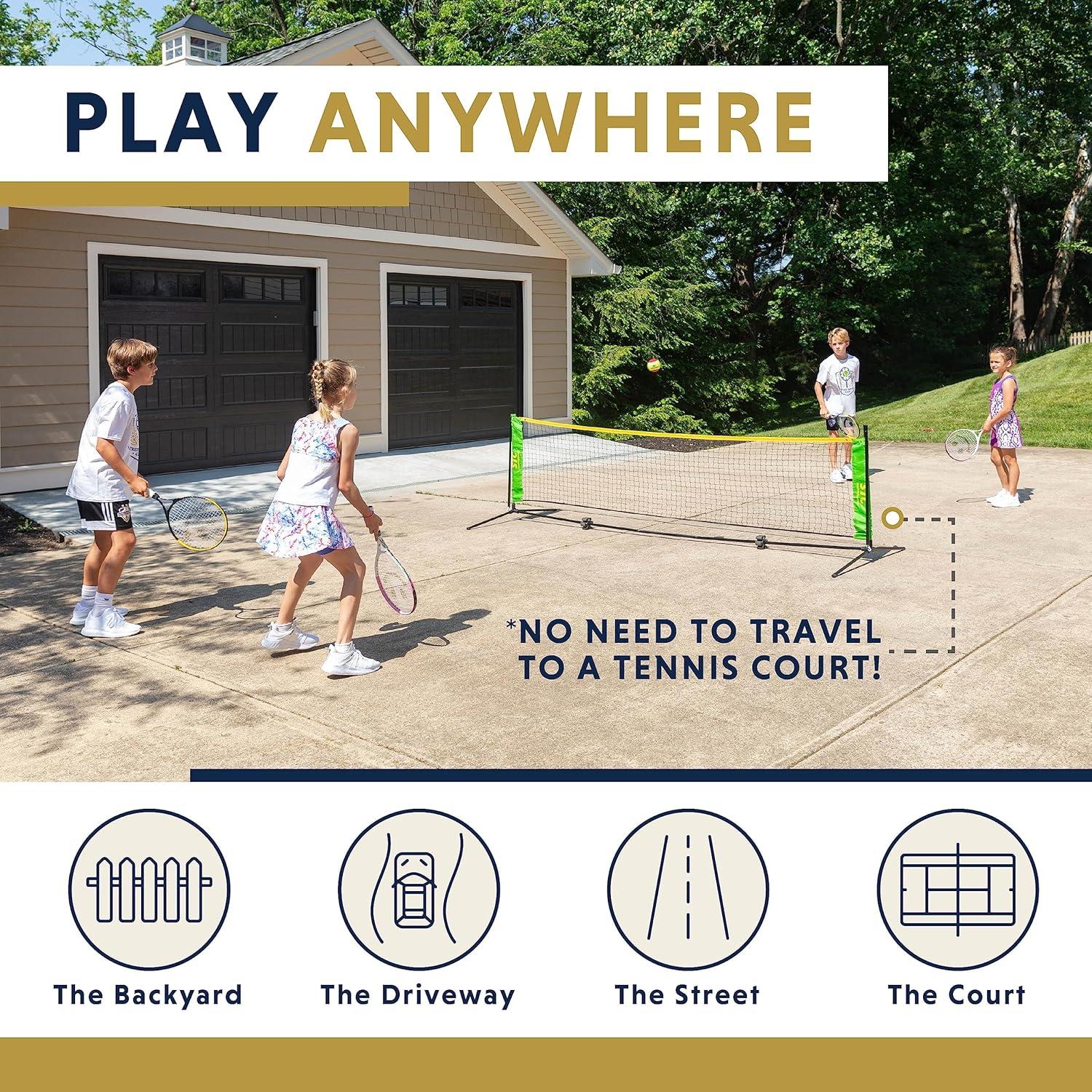 Kids Tennis Racket with Training Videos – Aluminum Youth Tennis Racket with Neoprene Handle for Children Age 5-12 – Learn Faster and Play Better by Street Tennis Club