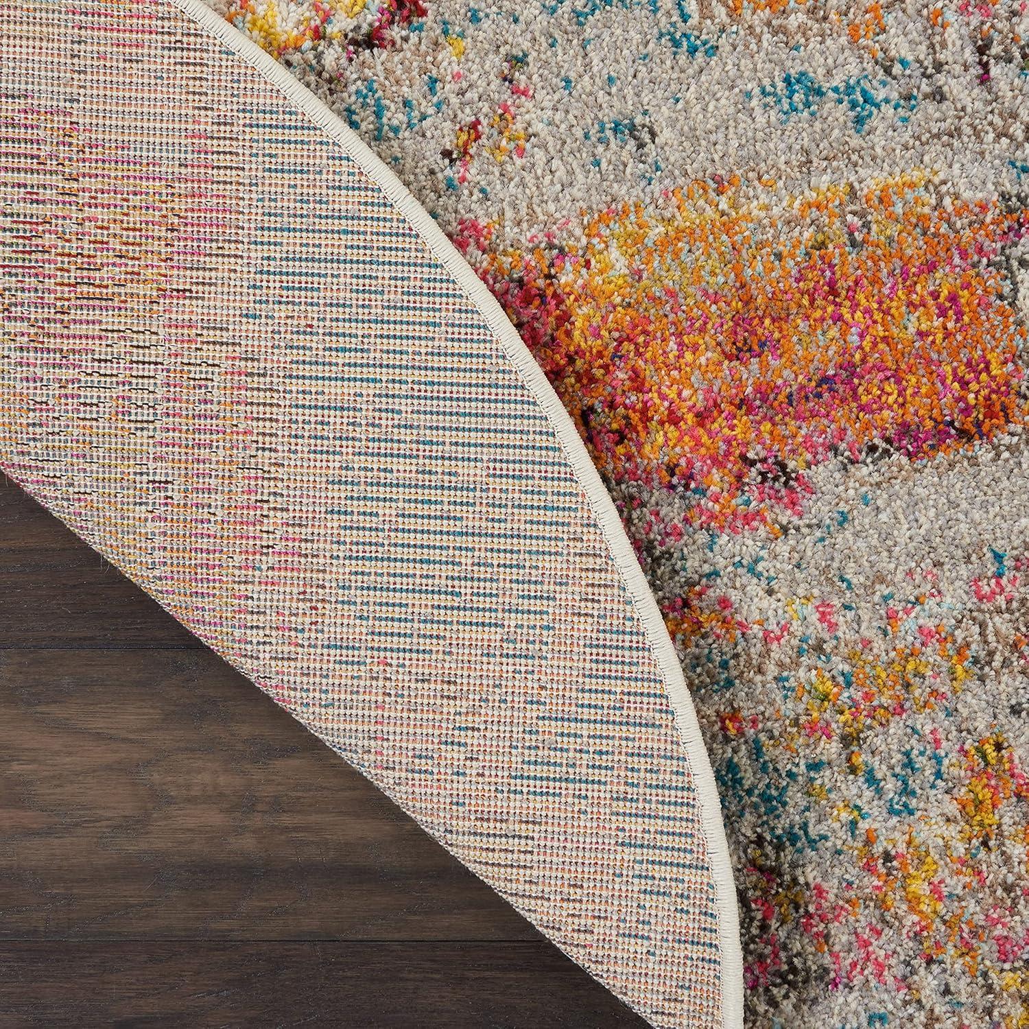 Nourison Celestial CES02 Sealife Area Rug 4' x ROUND