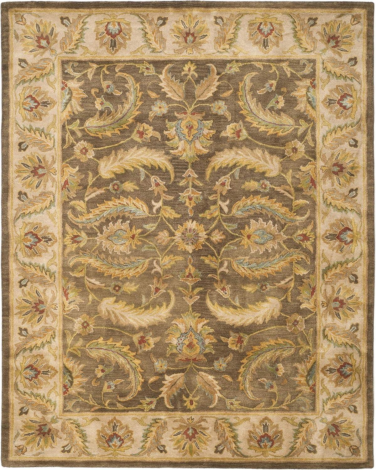 SAFAVIEH Heritage Wight Traditional Wool Area Rug, Green/Beige, 7'6" x 9'6"