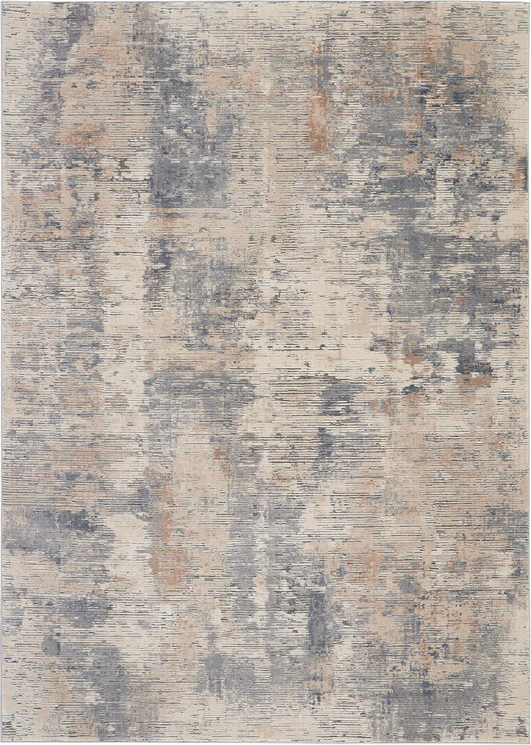 Nourison Rustic Textures Painterly Indoor Rug Beige/Grey 7'10" x 10'6"