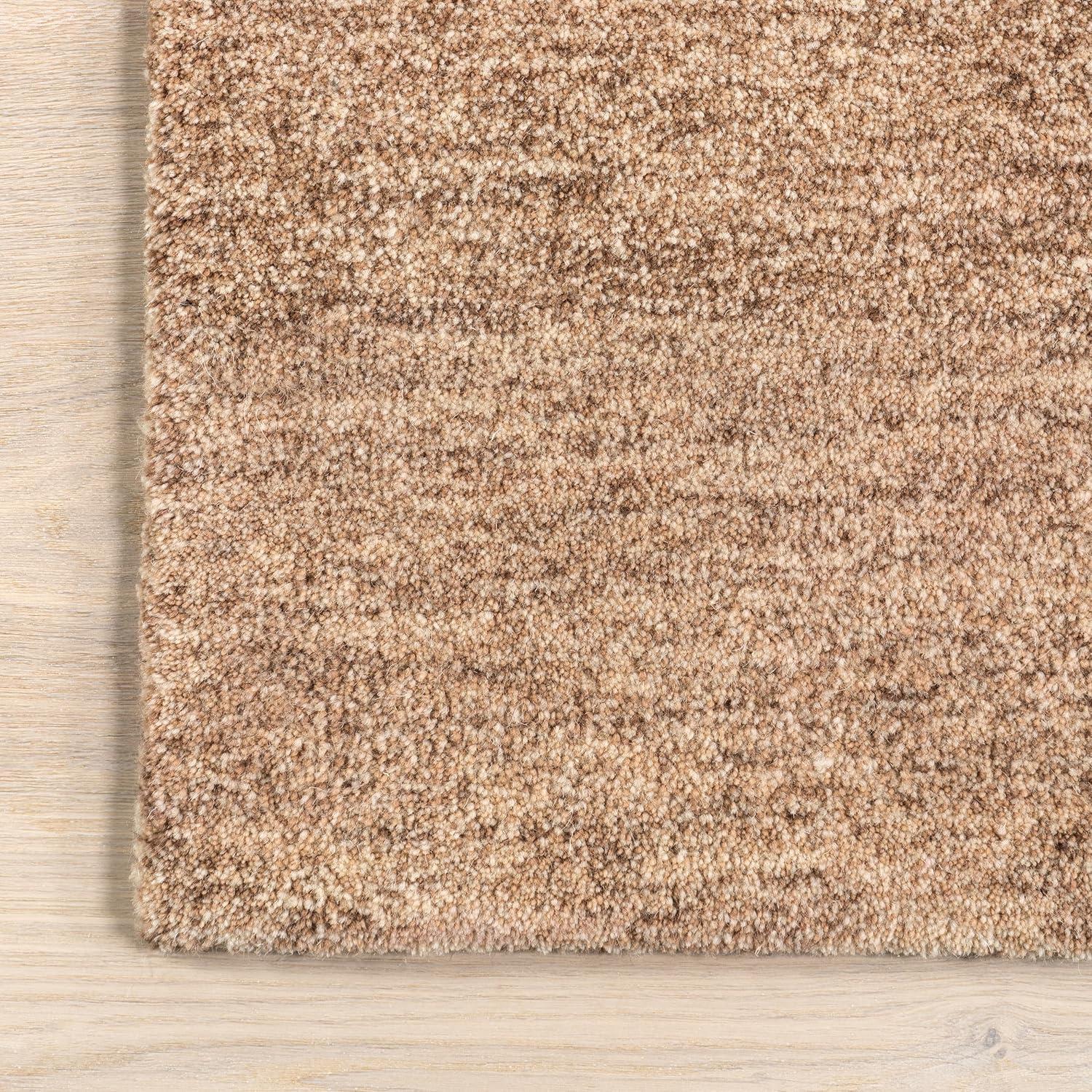 nuLOOM Citra Solid Wool Area Rug, 9' x 12', Tan