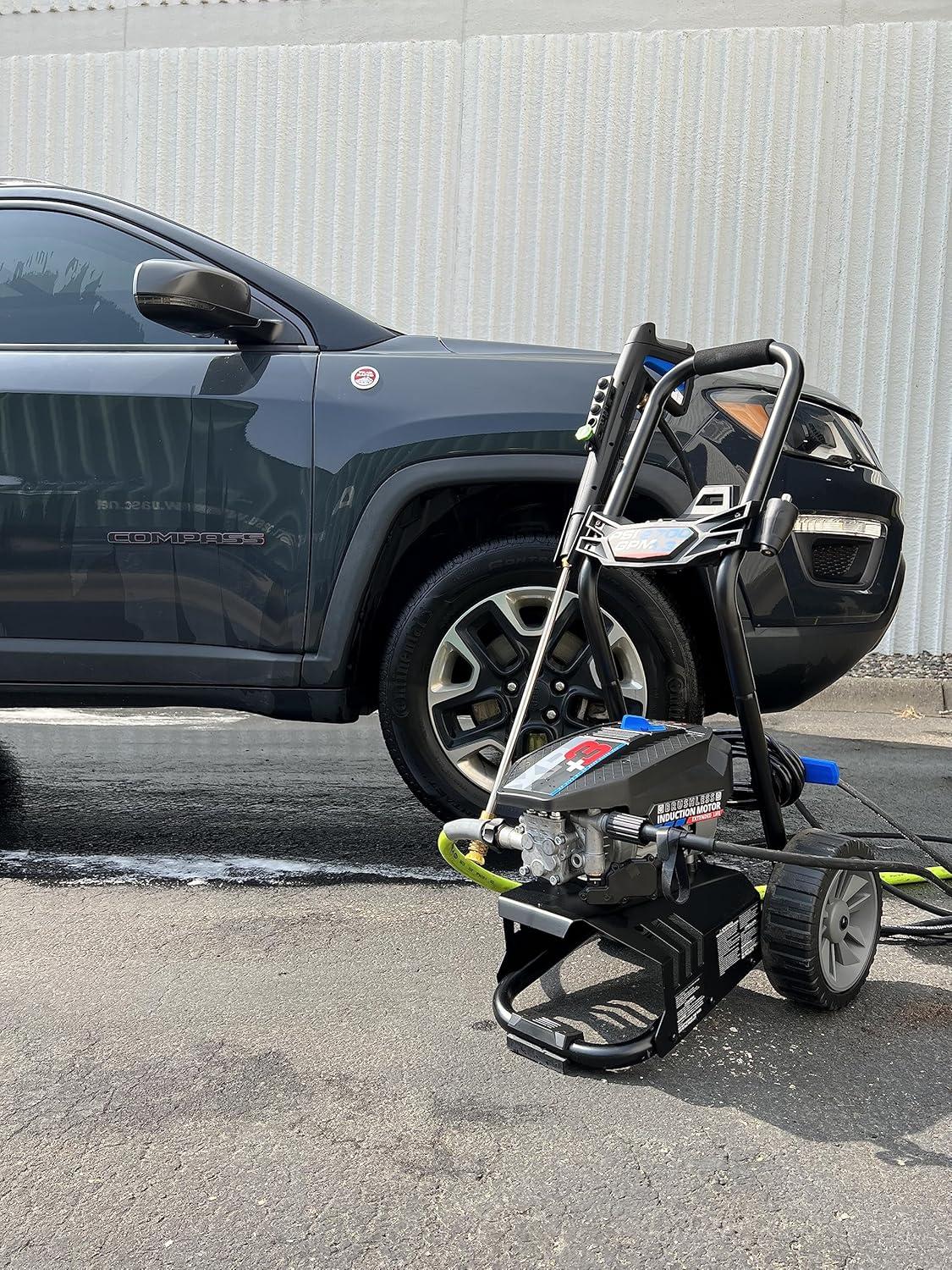 2700 PSI Black and Blue Electric Pressure Washer with PVC Hose