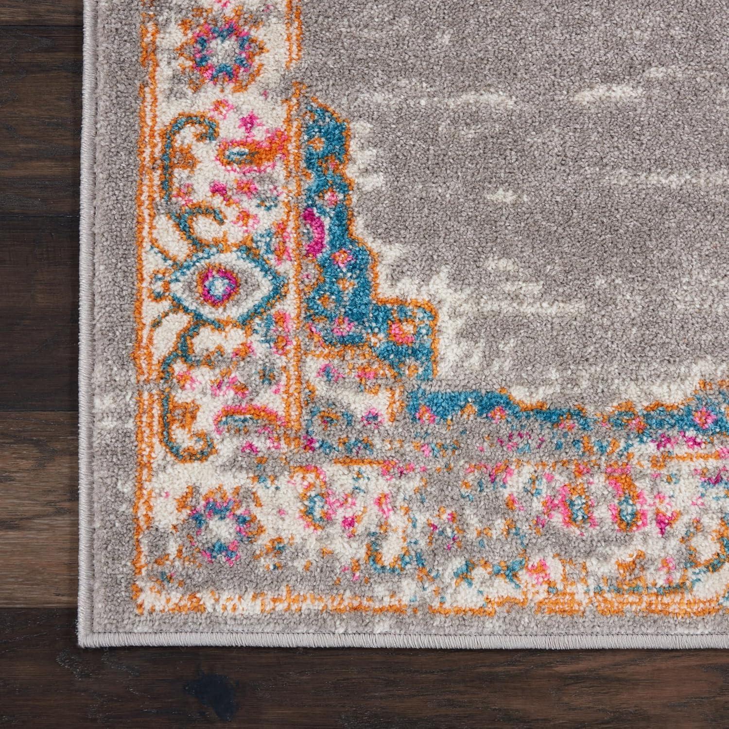 Nourison Passion Medallion Bohemian Indoor Rug Grey 8' x 10'