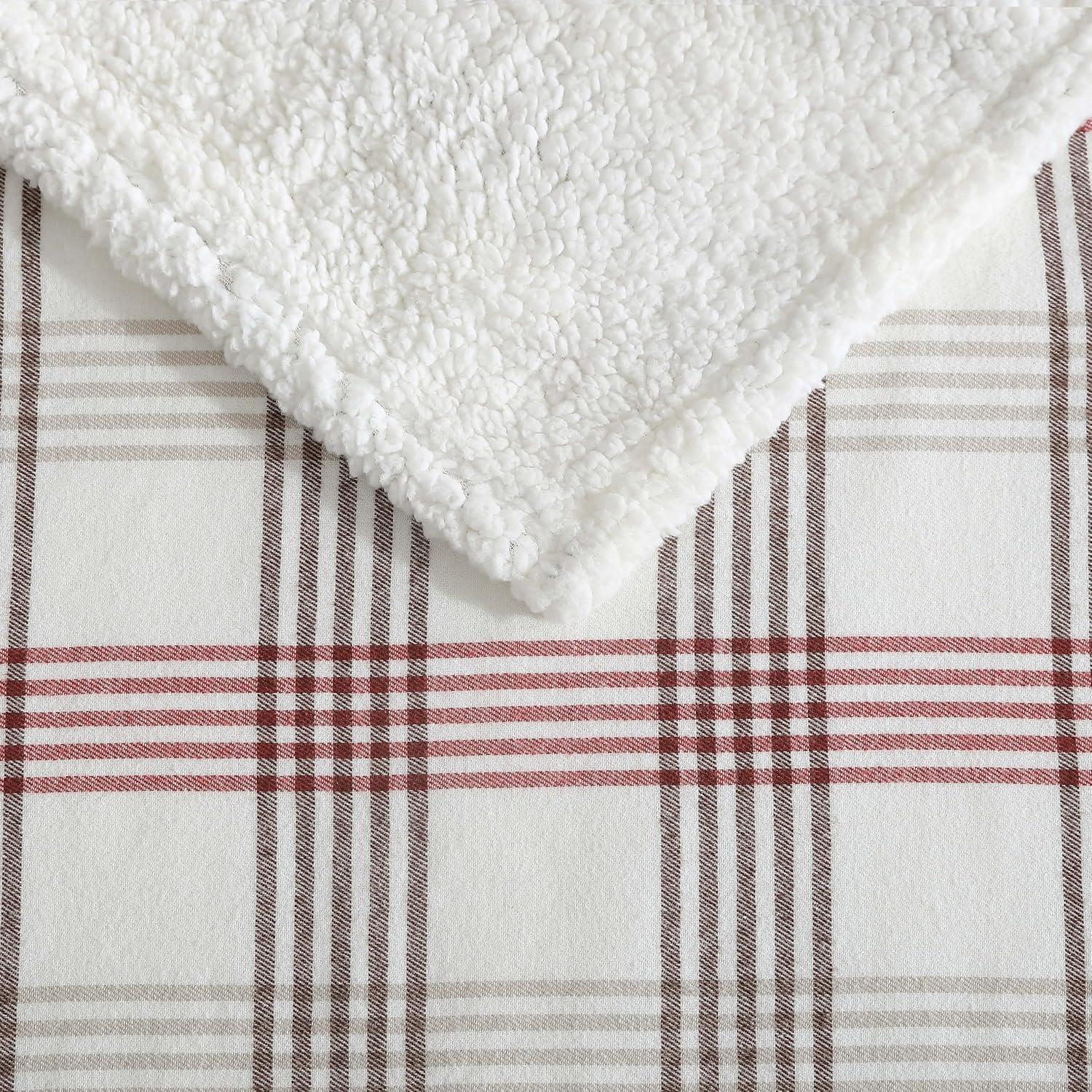 Eddie Bauer Eddie Bauer Printed Flannel/Sherpa Throw Blankets