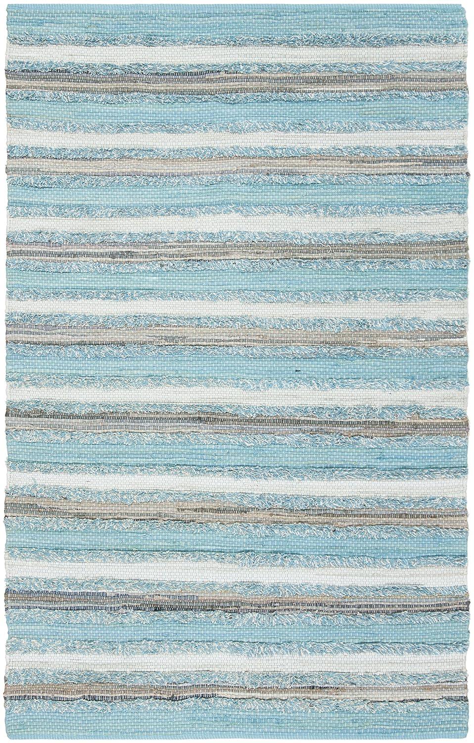 Montauk MTK951 Hand Woven Accent Rug - Aqua/Multi - 2'6"x4' - Safavieh.