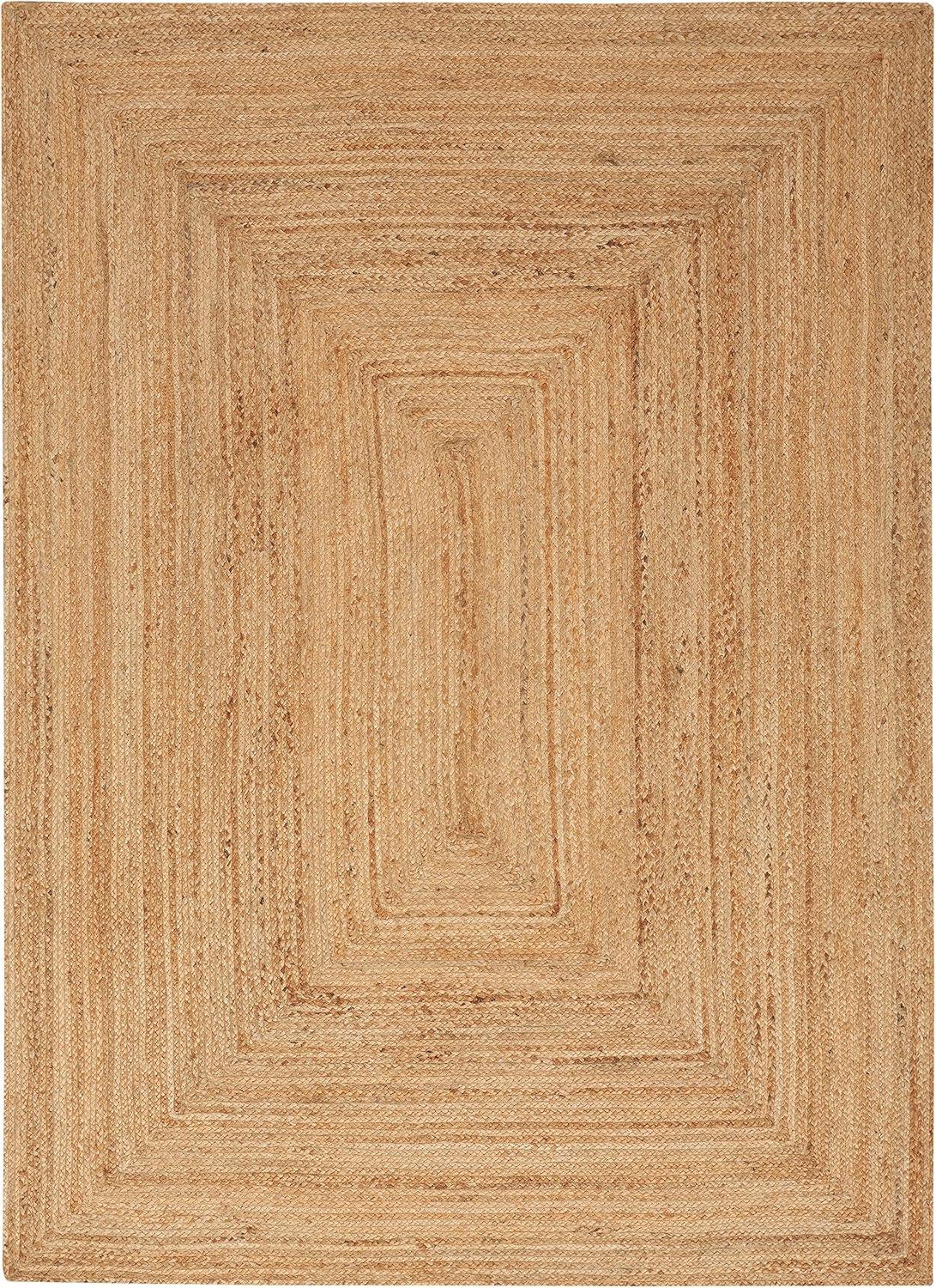 Nourison Handwoven Natural Jute Indoor Area Rug Natural 4' x 6'