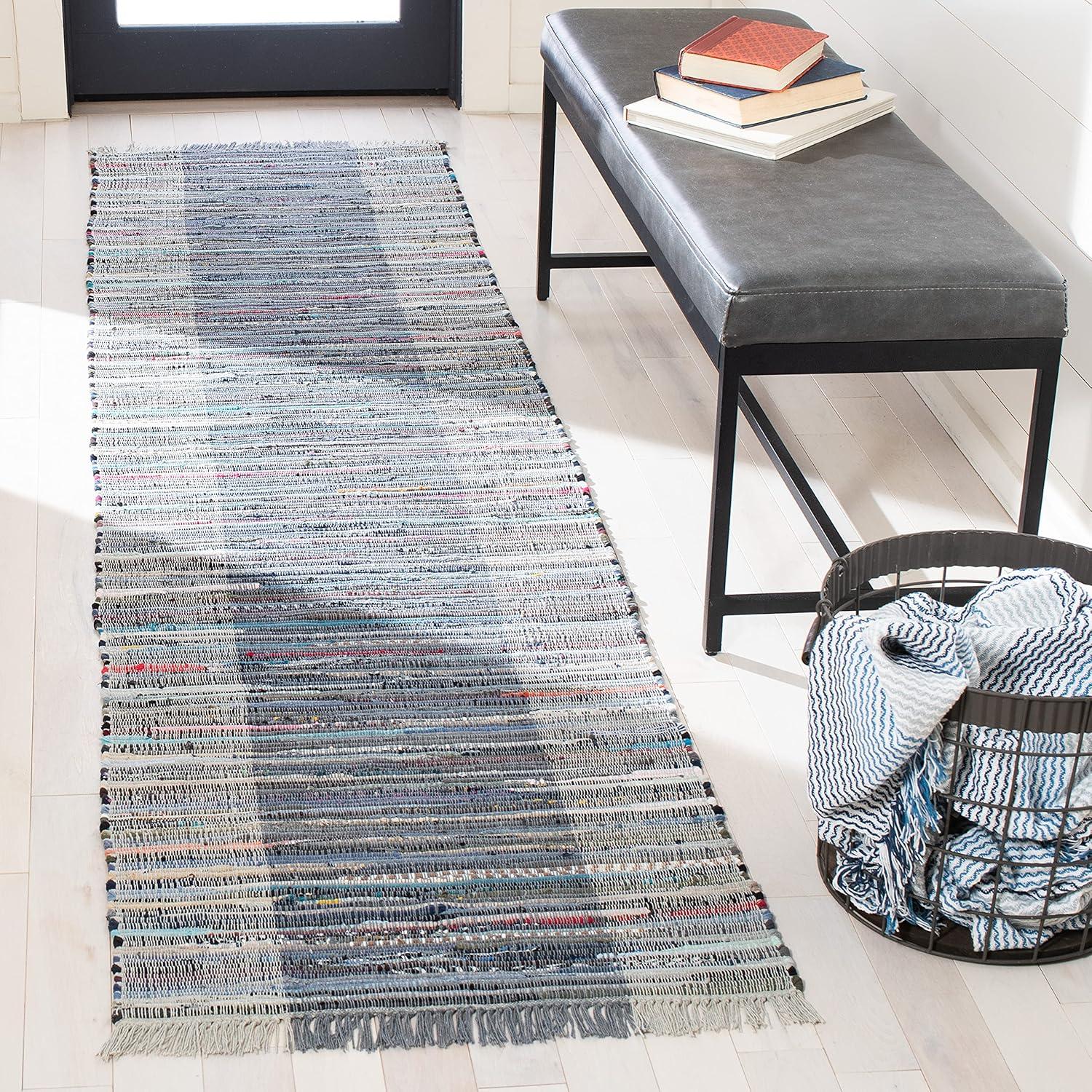 Rag Area Rug RAR122 Hand Woven Area Rug  - Safavieh