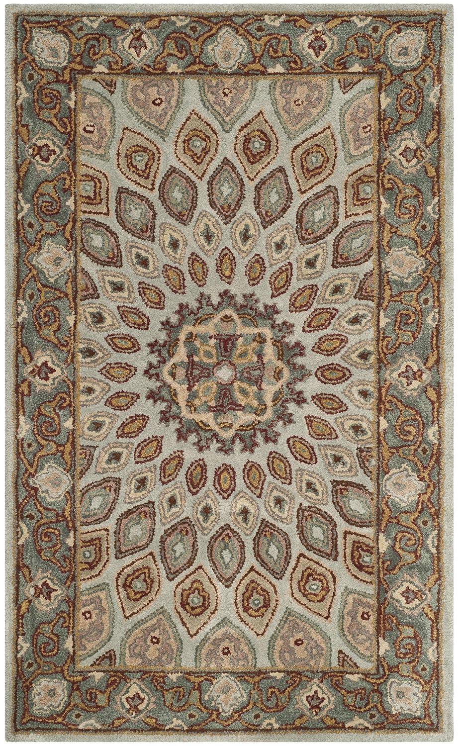 Heritage HG914 Hand Tufted Area Rug - Light Brown/Grey - 3'x5' - Safavieh.