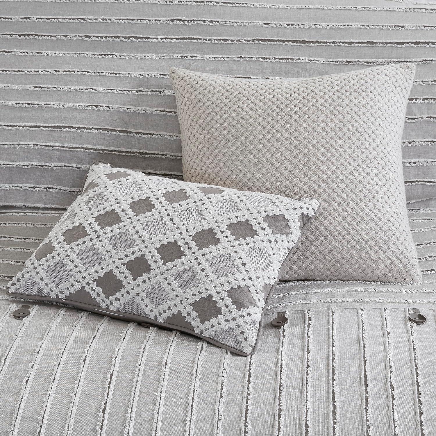 Madison Park Signature Madison Park Signature Essence Oversized Cotton Clipped Jacquard Comforter Set