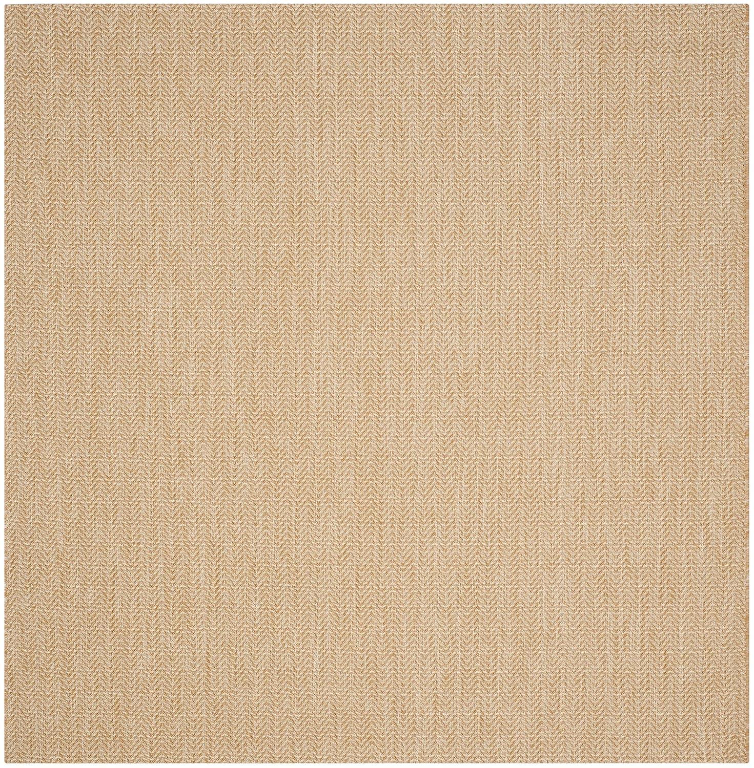 Courtyard CY8022 Power Loomed Indoor and Outdoor Area Rug - Natural/Cream - 4'x4' - Safavieh