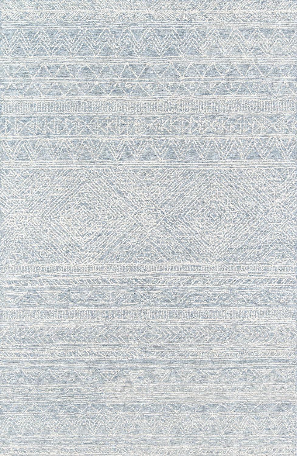 Momeni Contemporary Rectangle Area Rug, Light Blue, 5' X 8'