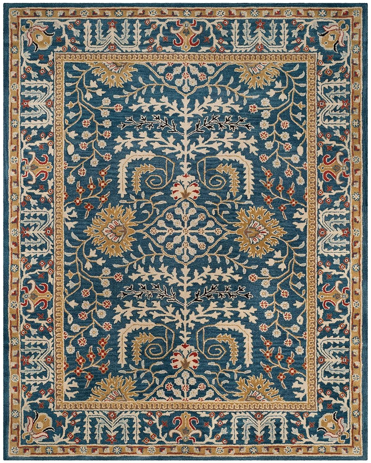 Antiquity AT64 Hand Tufted Area Rug - Dark Blue/Multi - 6'x9' - Safavieh.